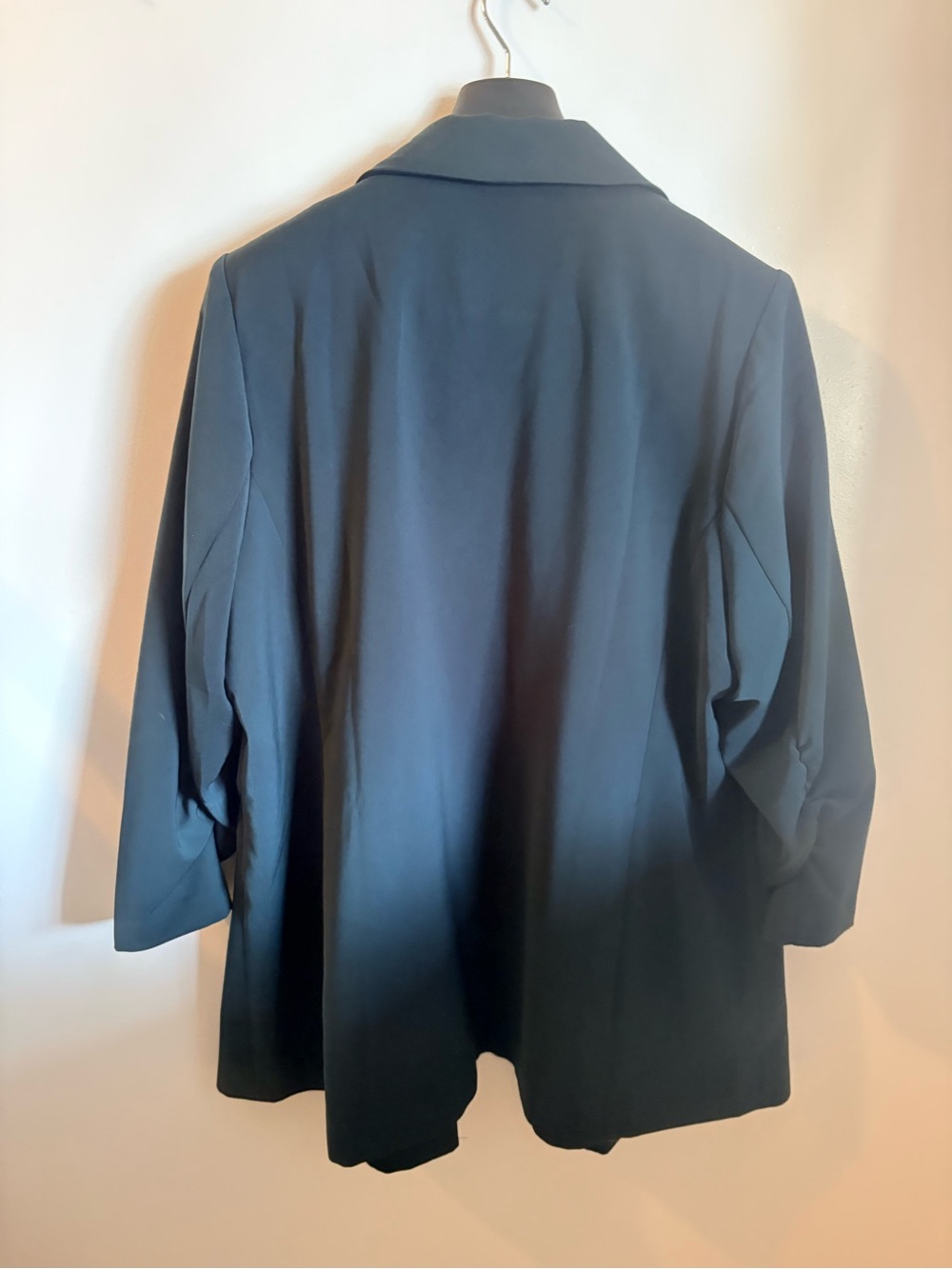 Skies Are Blue Dark Green Blazer with Floral Lining - Picture 4 of 4